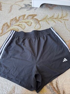 adidas Black Shorts with White Stripes